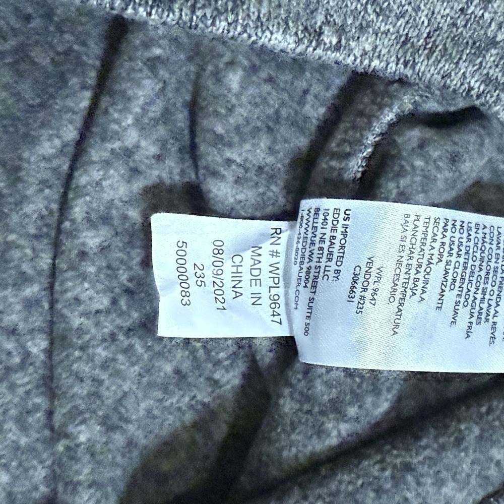 Eddie Bauer Men's Medium Snap-Front Radiator Fleece Sweater Charcoal‎ - Picture 7 of 7